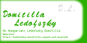domitilla ledofszky business card